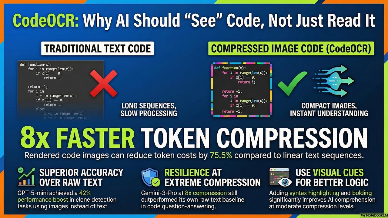 CodeOCR: Vision Language Models for Efficient Visual Code Understanding