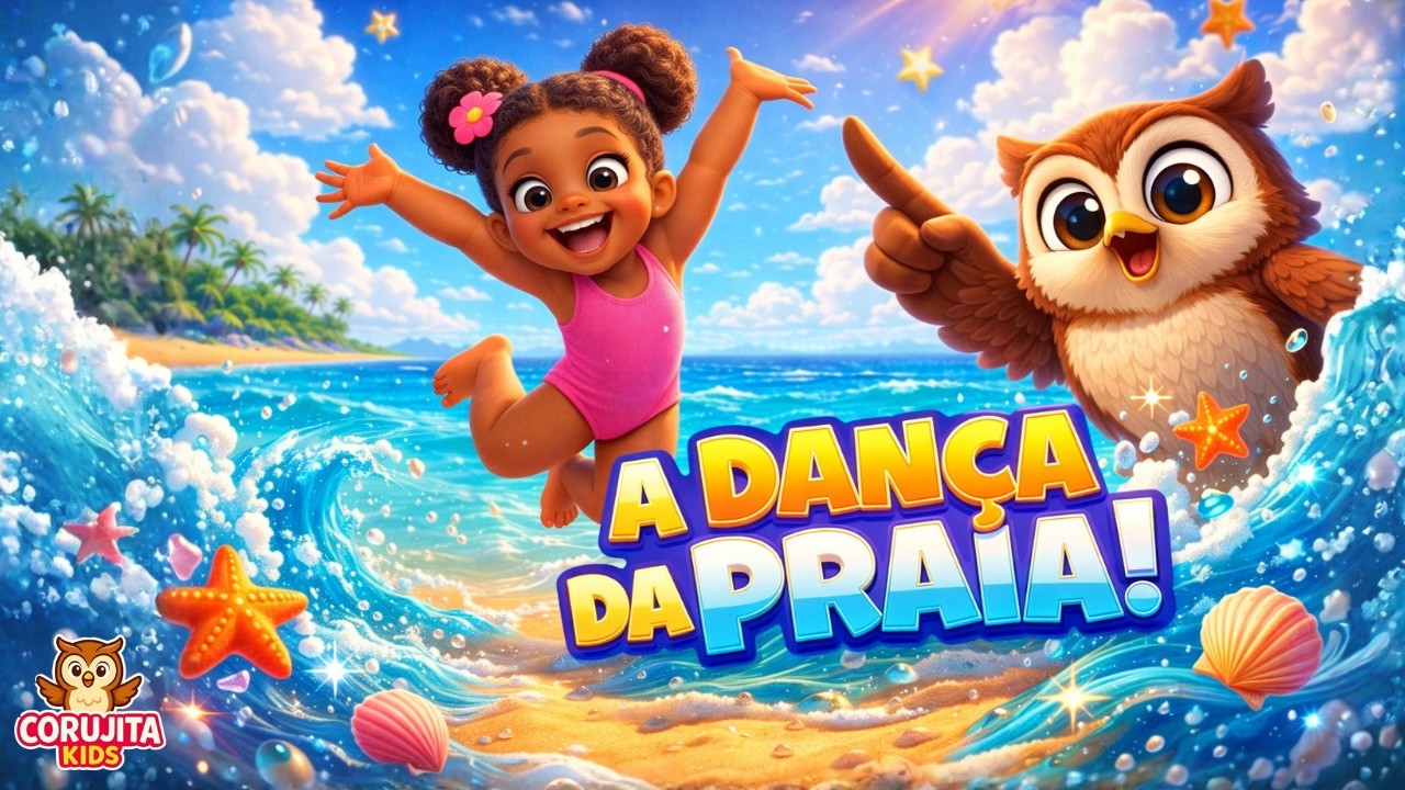 Dança da Praia 🏖️ Música Infantil para Dançar e Aprender Sobre a Natureza| Corujita Kids