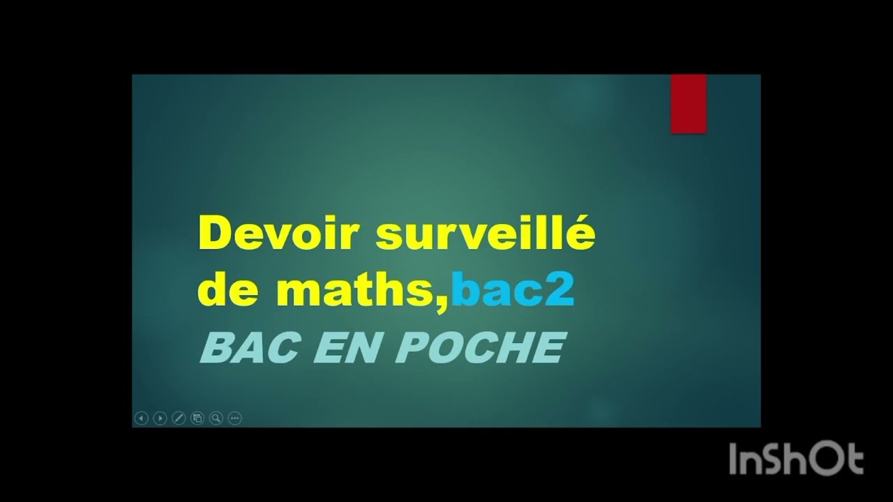 Devoir surveillé.Bac2