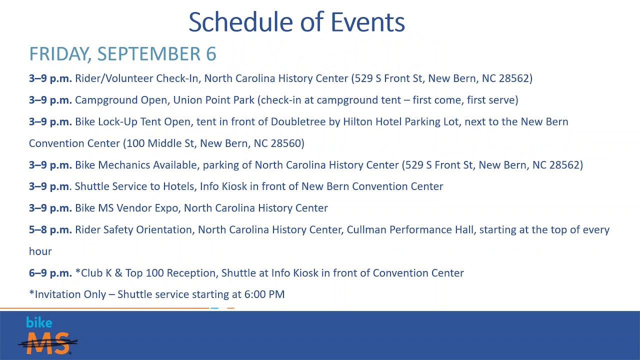 Bike MS Get Ready for Event Weekend Webinar