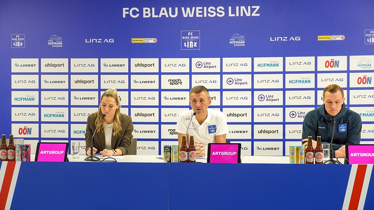Pressekonferenz vor FC Blau-Weiß Linz vs. Wolfsberger AC
