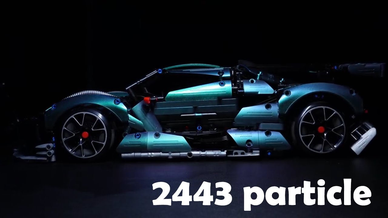 Apollo sports car building block kit/2443 particle gradient color remote control sports car