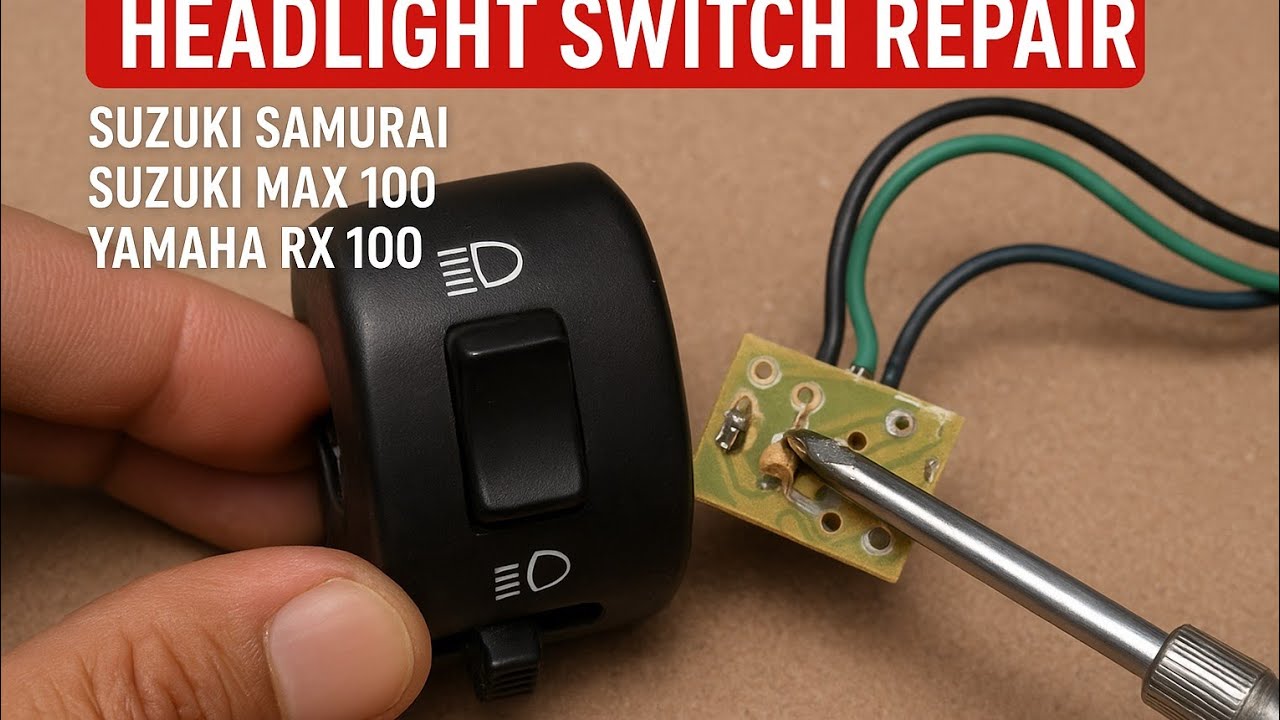 Suzuki Samurai Bike Indicator Switch Repair | Easy Motorcycle Wiring DIY"| RTR