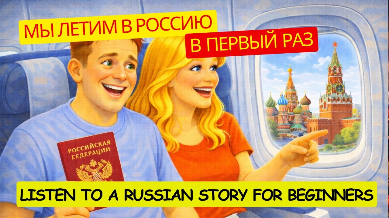 Russian Listening Practice | Our First Flight To Russia (Slow Russian B1)