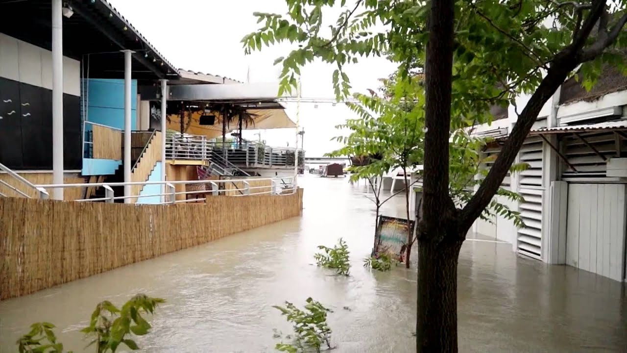 Hochwasser in Wien: Land unter an der Copa Cagrana