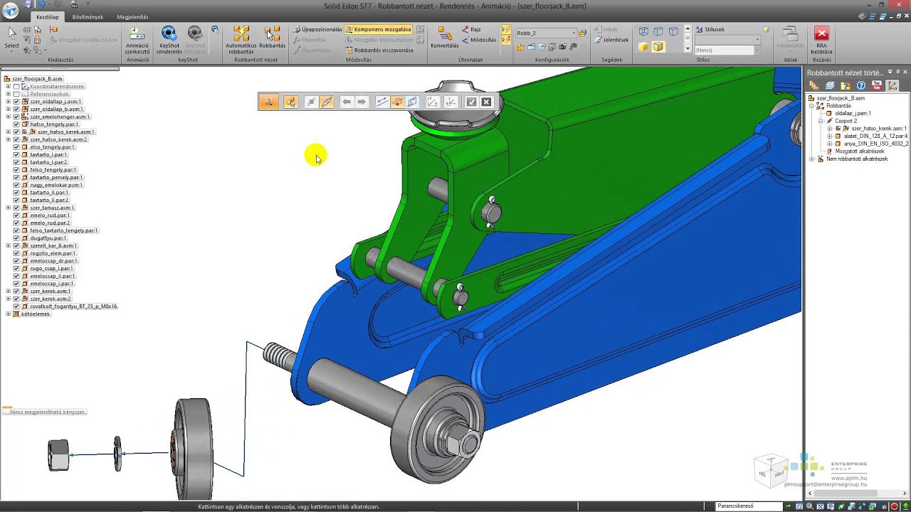 Solid Edge - Szerelési robbantott ábrák készítése és Quadrispace integráció
