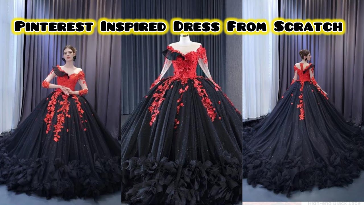 Pinterest Inspired Dress 👗 From Scratch | Old Frock Converting In To New Gown | DIY Dress
