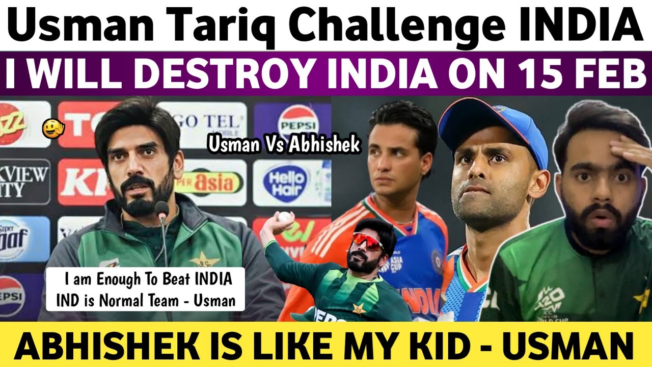 Usman Tariq Challenged Team India | Ind Vs Pak T20 WC Match 15 Feb | Usman Tariq Vs Abhishek Sharma 