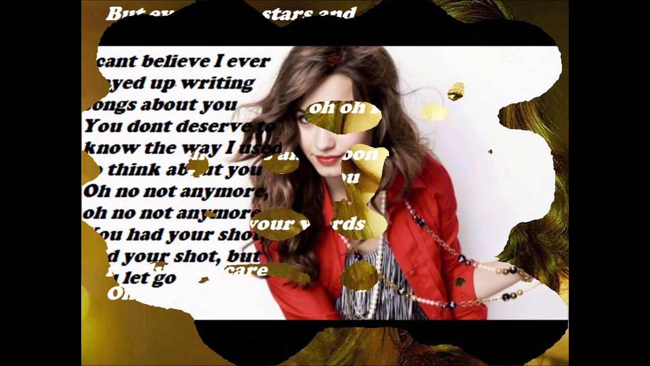 Demi Lovato - Really Don't Care feat Cher Lloyd (LYRICS ON SCREEN)