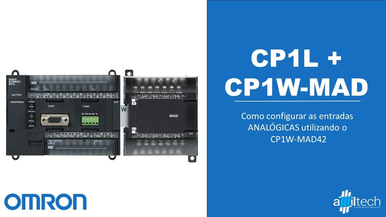 LEITURA DE ENTRADAS ANALÓGICAS COM PLC OMRON - [CP1L + CP1W-MAD42 - VÍDEO 1]