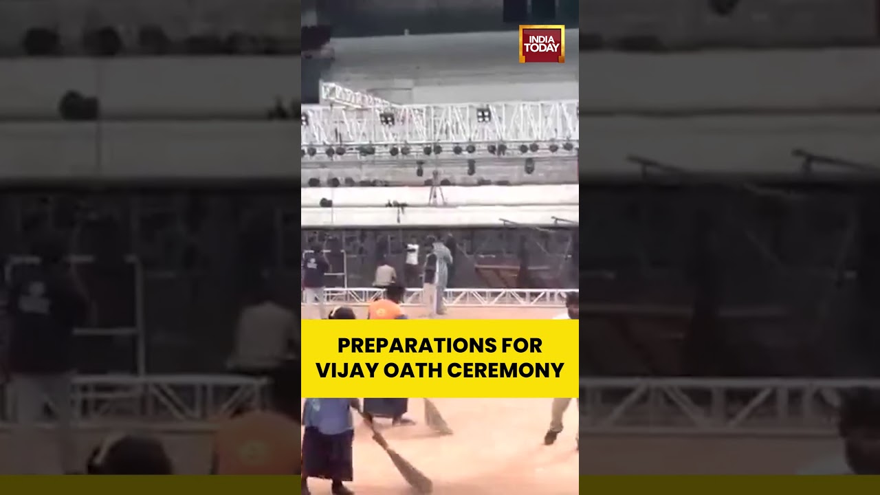 Preparations Underway For Vijay's Swearing-In Ceremony In Chennai | Tamil Nadu Politics | TVK
