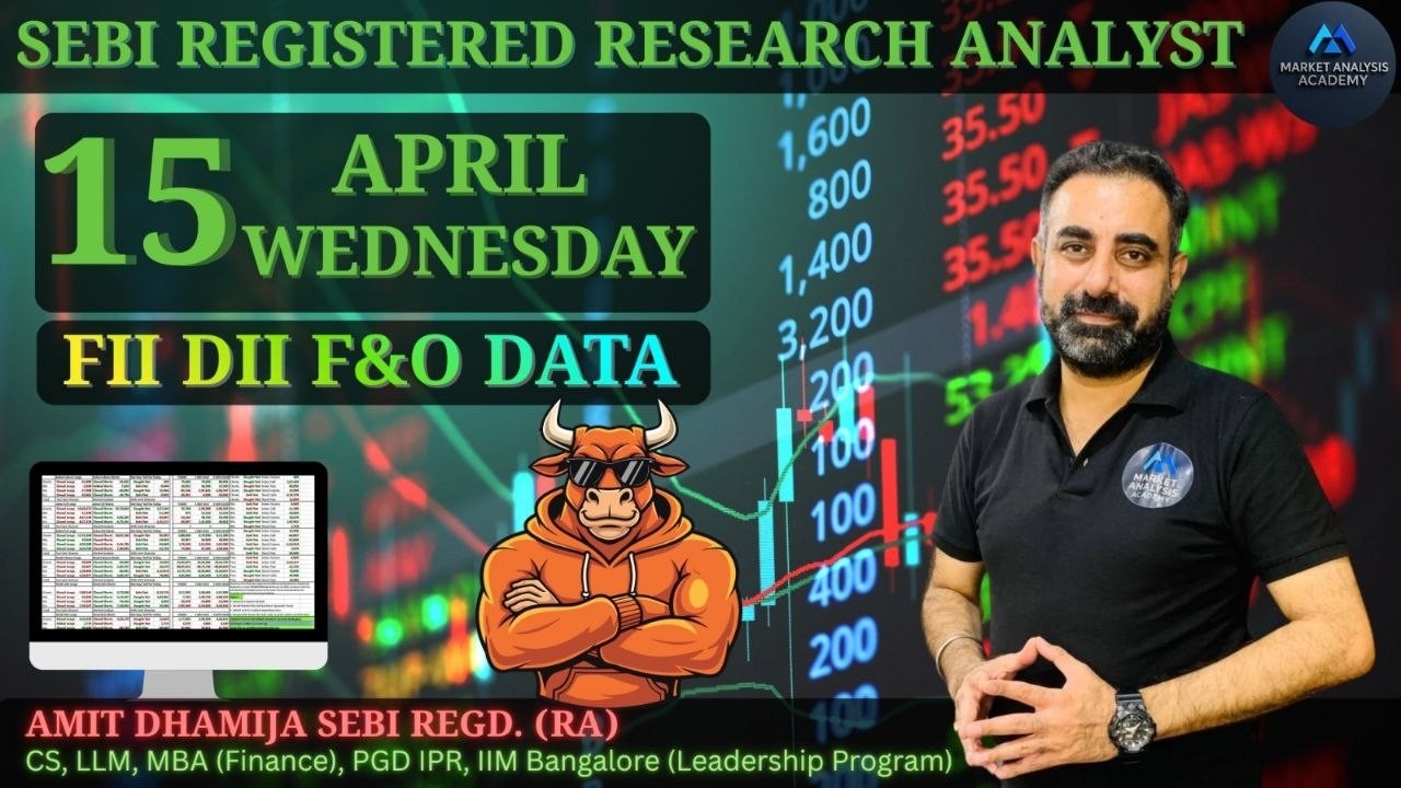 Big Fall Again?  FII DII F&O Data | Nifty Banknifty Prediction Tomorrow Wednesday 15 April 2026