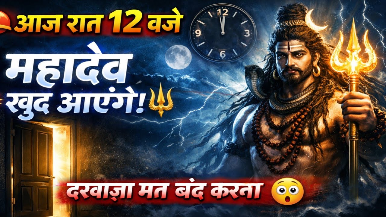 आज रात 12 बजे महादेव खुद आएंगे! 🚨 दरवाज़ा मत बंद करना 😳 | शिव संदेश | #mahadevkasandesh #mahadev 