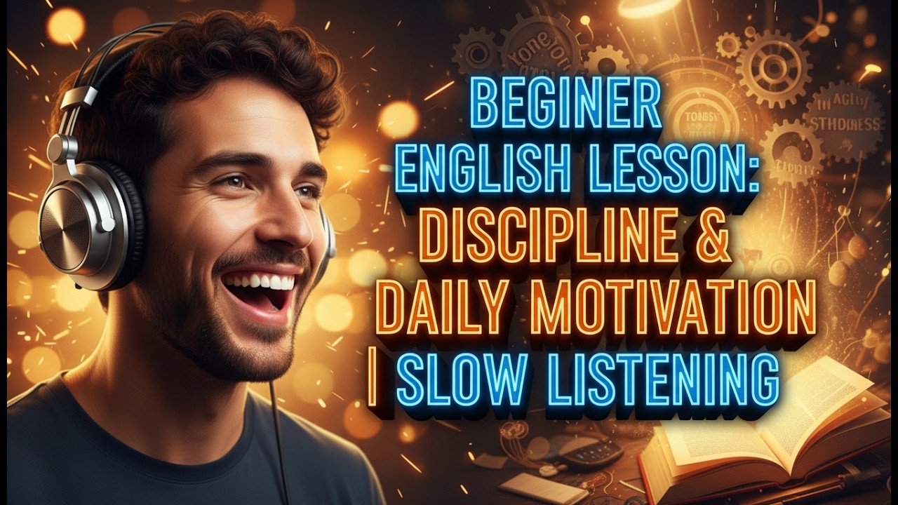 Beginner English Lesson: Discipline & Daily Motivation | Slow Listening
