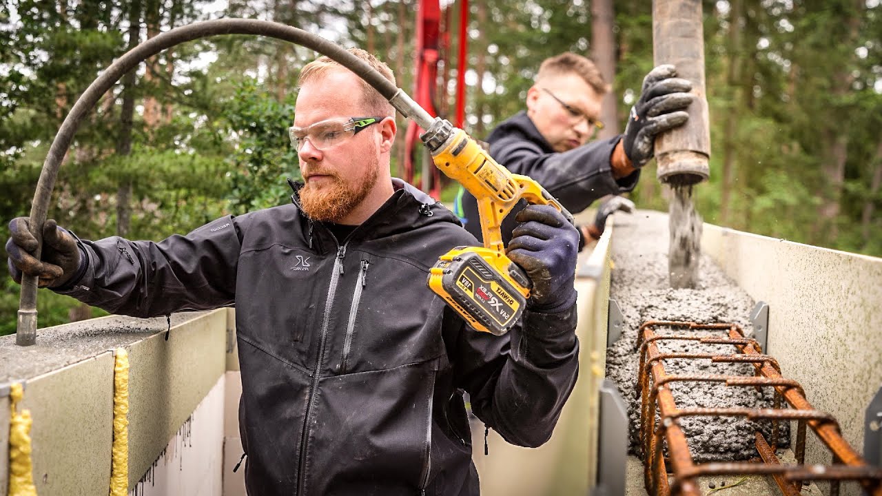 Ringanker betonieren: Schalung platzt und Beton läuft raus