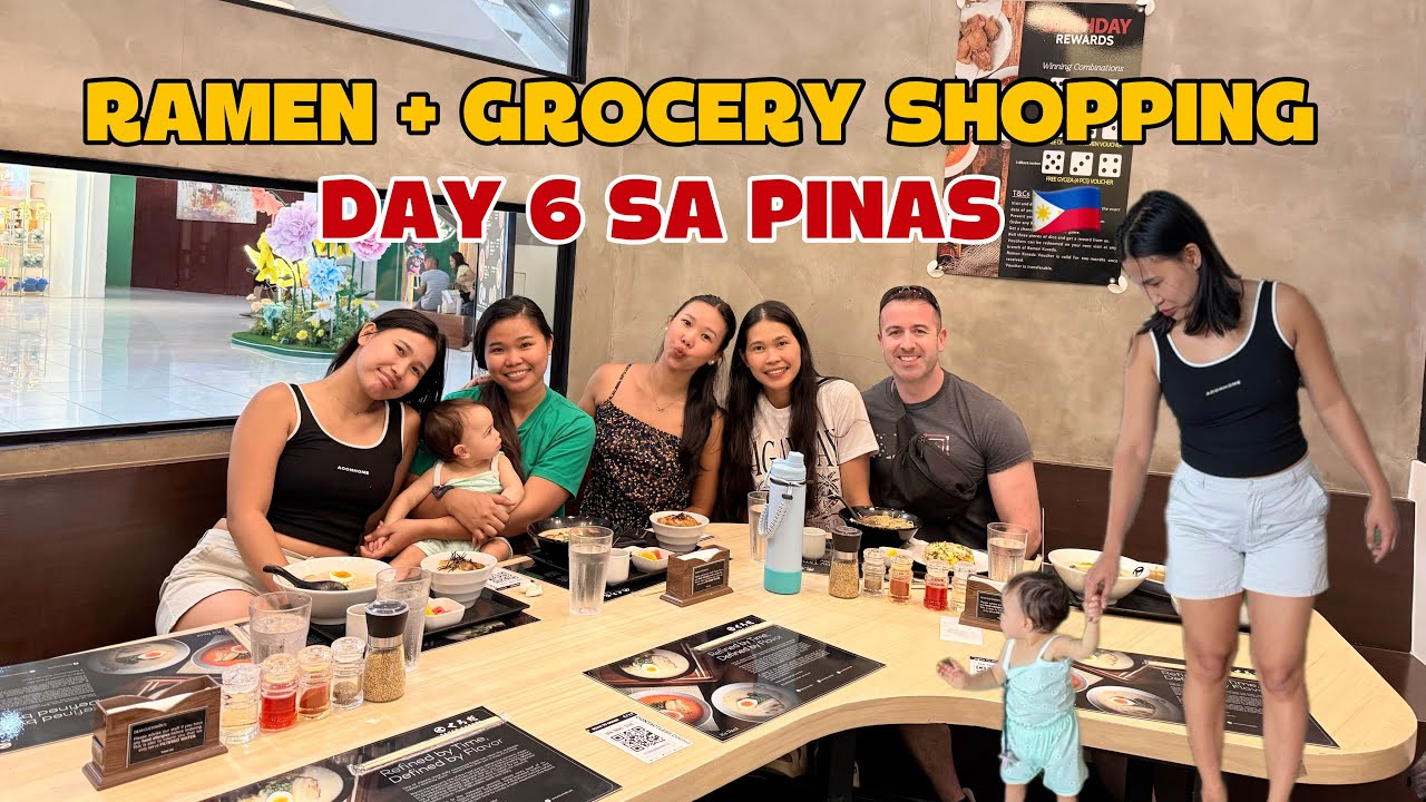 DAY 6 IN THE PHILIPPINES 🇵🇭 KUMAIN NG RAMEN + GROCERY SHOPPING NG MGA IUUWI PA AMERICA 🇺🇸 