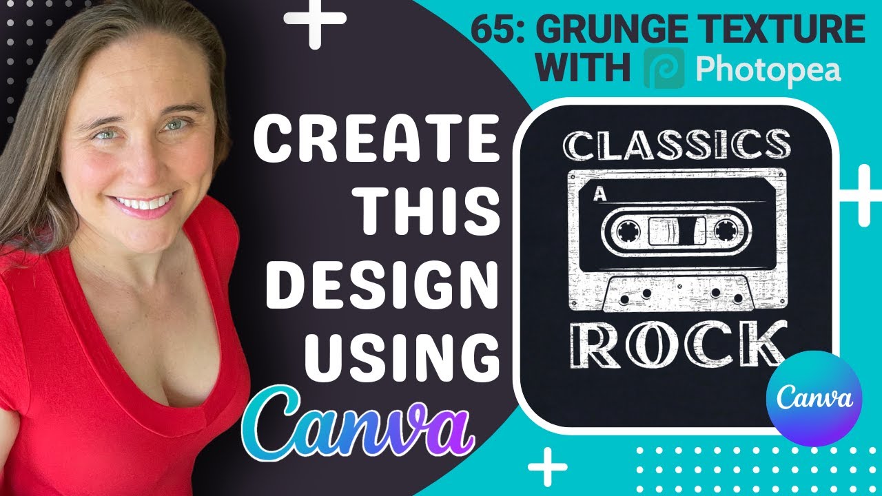 Create a Vintage Grunge Texture For Your Print On Demand Designs Using Canva And Photopea: Tutorial