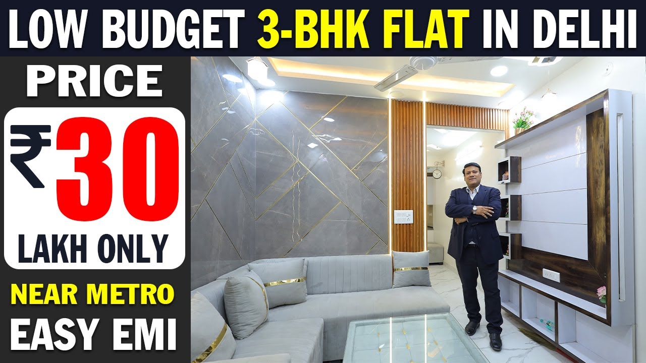 LOW BUDGET 3-BHK FLAT IN DELHI | PRICE @ 30 LAKH ONLY | NEAR METRO STATION WITH EASY EMI | 90% LOAN