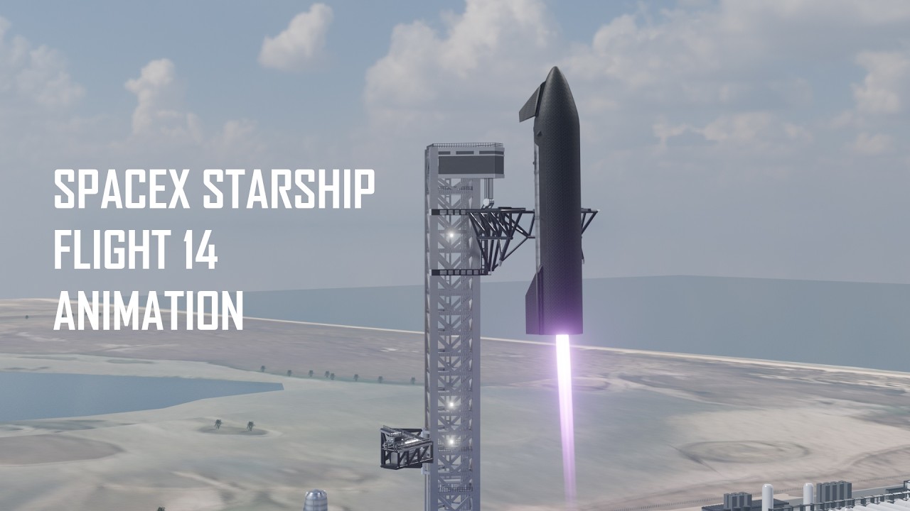 SpaceX Starship Flight 14 (Catch) Animation