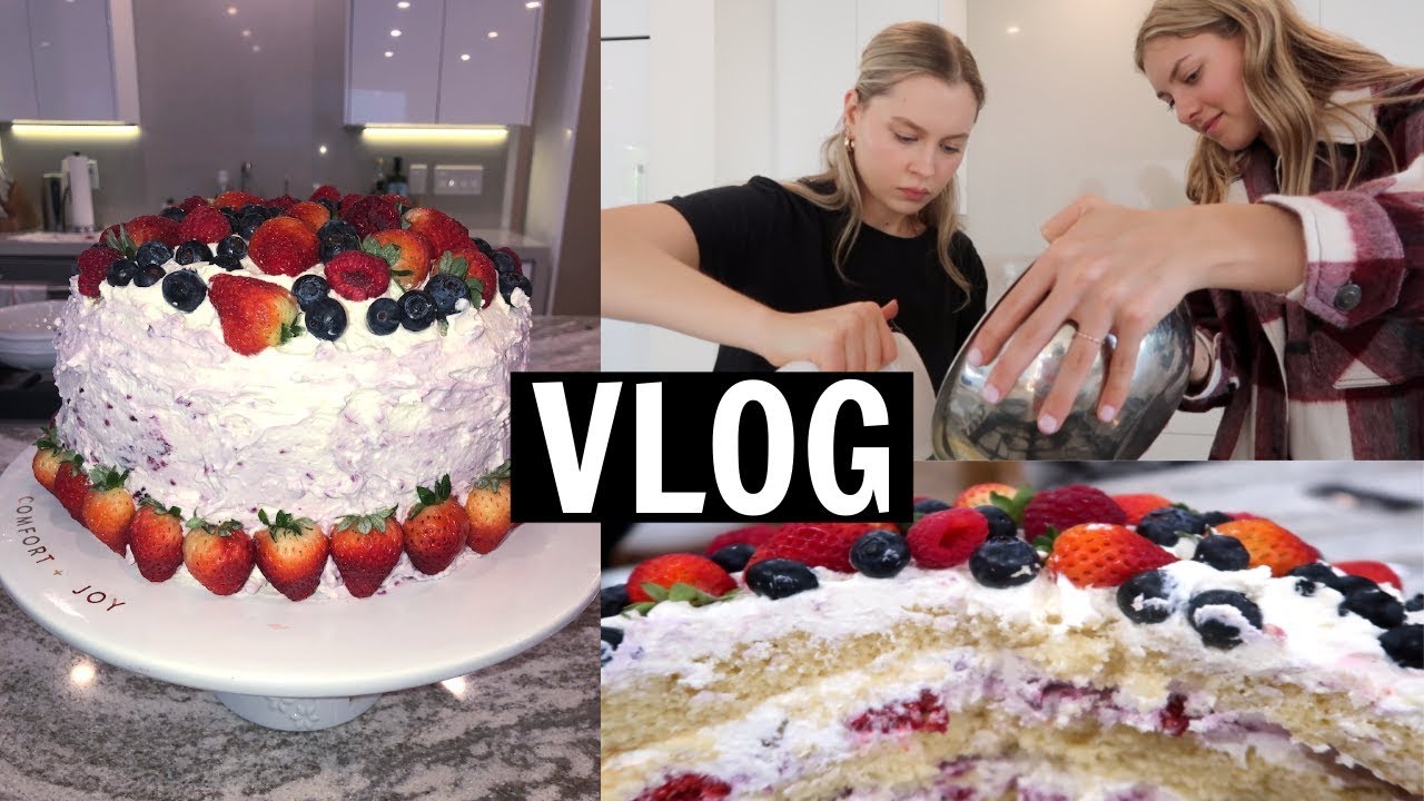 VLOG: Готовим тройной ягодный торт