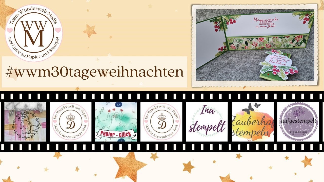 Gutscheinverpackung | Karte mit Gutscheinfach | A4 Gutschein | Malerische Weihnachten | Stampin' Up!