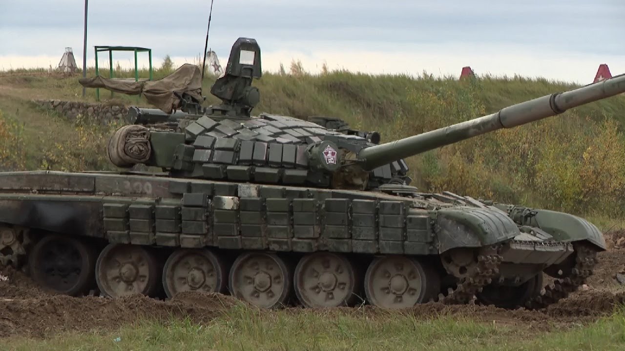 Cтрельба из стрелкового оружия и вооружения танка Т-72Б // Проверка боеготовности