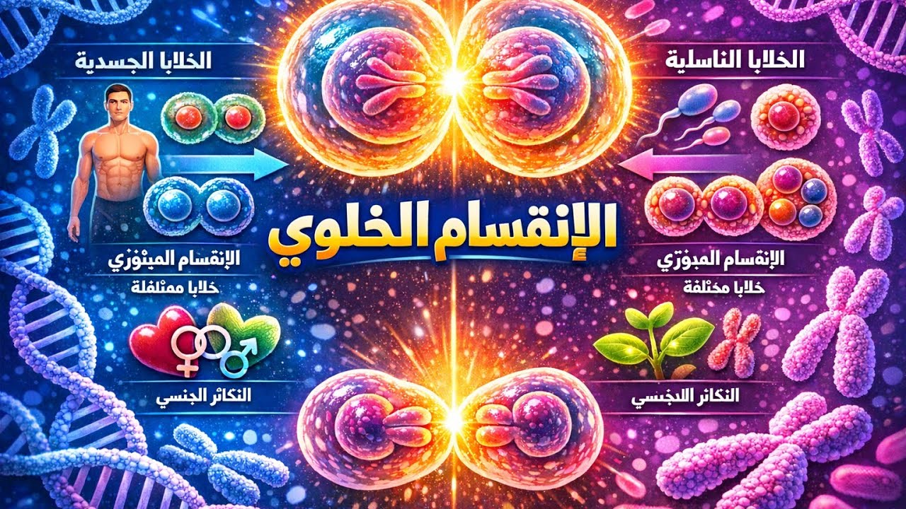 شرح درس الإنقسام الخلوى حصرياااااااااااااا علوم 2 إعدادى الترم الثانى 2026