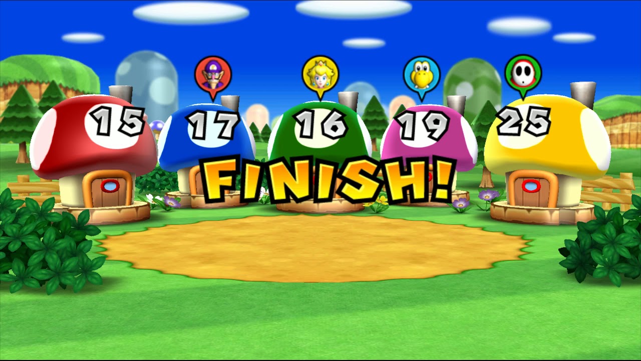 Mario Party 9 Garden Battle Koopa Troopa vs Waluigi vs Shy Guy vs Peach Gameplay MARIOGAMINGHUB