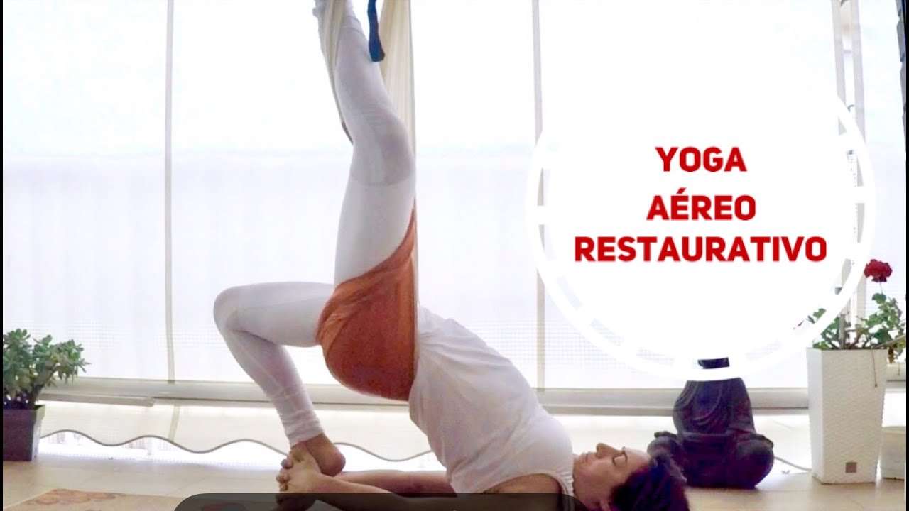 🧚‍♀️YOGA AEREO PRINCIPIANTES: 👉40 MIN clase completa  y restaurativa.