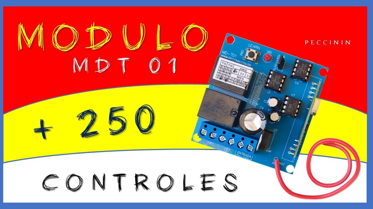 Como Usar MDT 01 MODULO Para Agregar Mais Controles 433Mhz as Placas Nice Peccinin