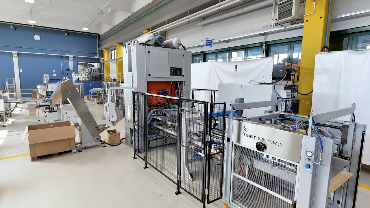 Complete line for alluminium wine caps