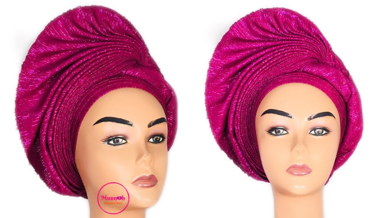 HOW TO MAKE FAN AND TWIST AUTOGELE USING 3 LAYERS OF ASO OKE