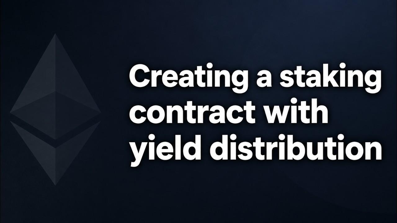 Creating a staking contract with yield distribution