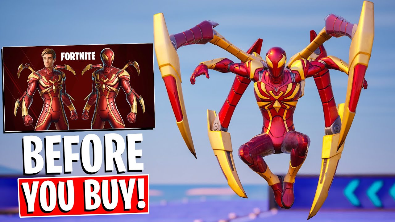 Комплект &laquo;ЖЕЛЕЗНЫЙ ПАУК&raquo; | Игровой процесс + комбо! Перед покупкой (Fortnite x Marvel)