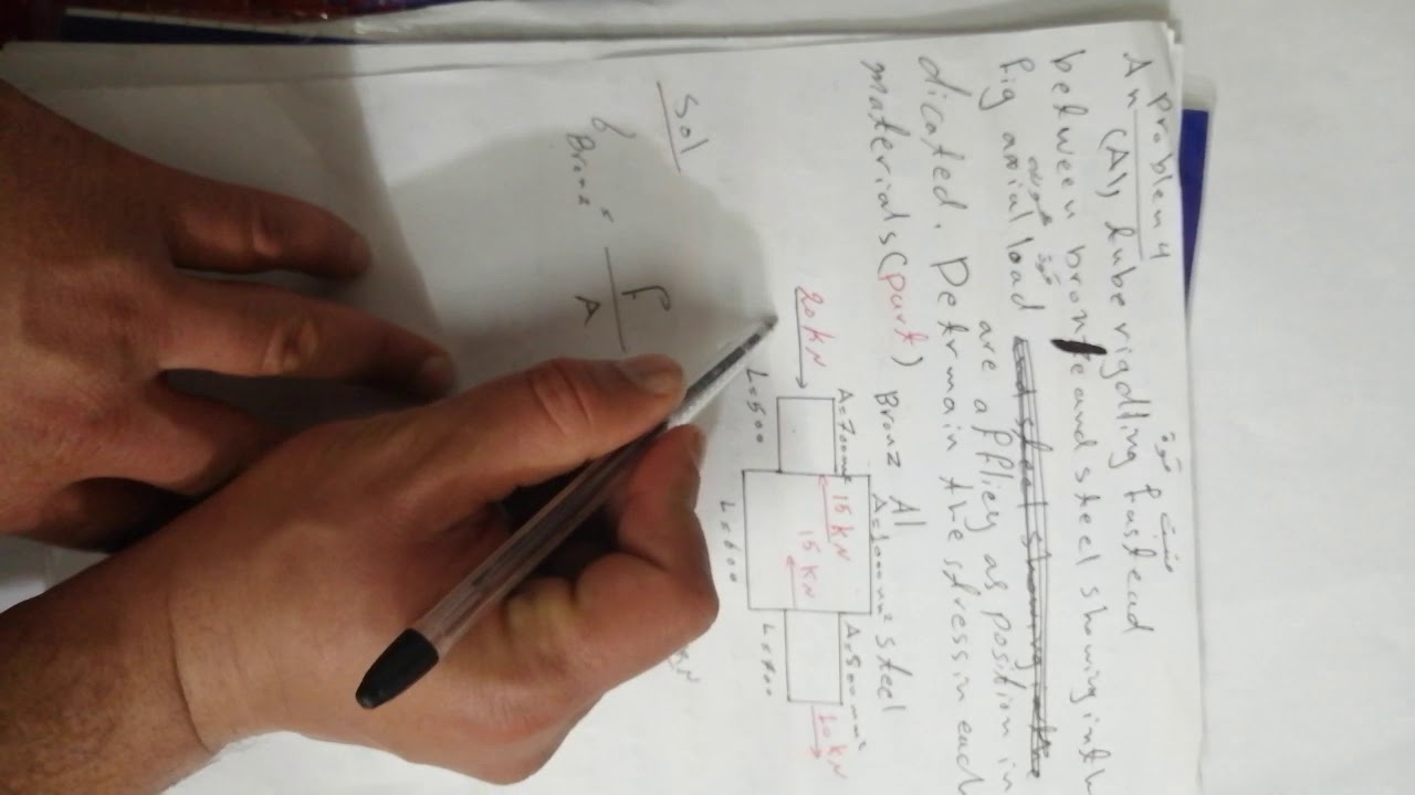 مقاومة مواد أمثلة حول محاضرة ١ simple stress