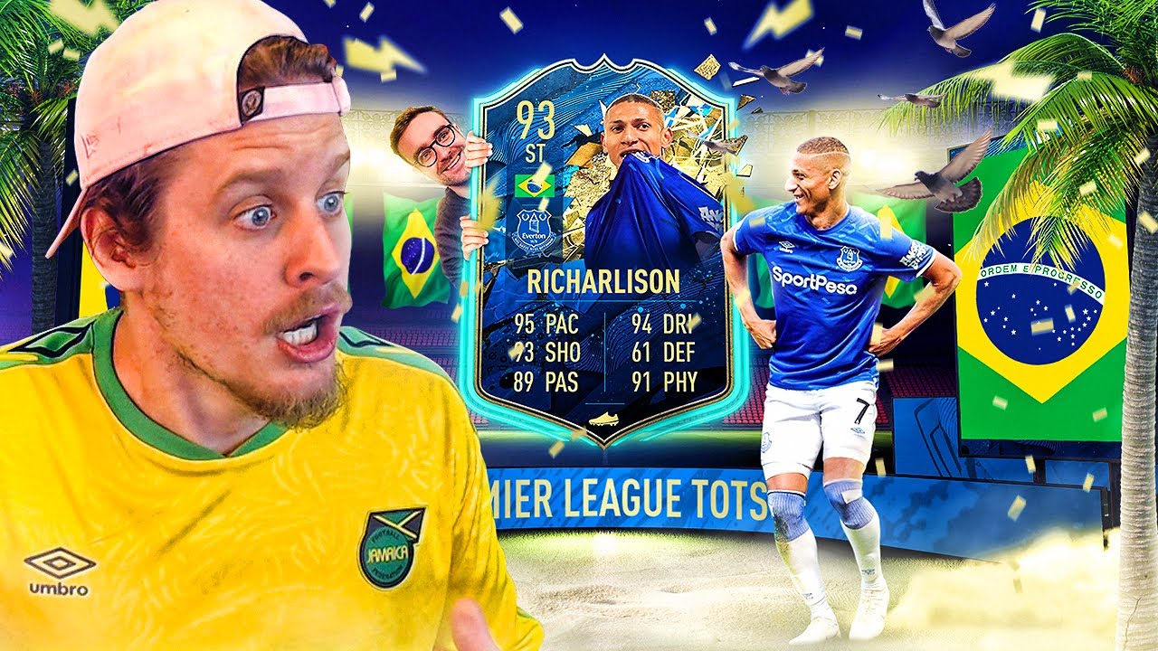 OMG WE PACKED HIM! 93 TEAM OF THE SEASON RICHARLISON PLAYER REVIEW! FIFA 20 Ultimate Team