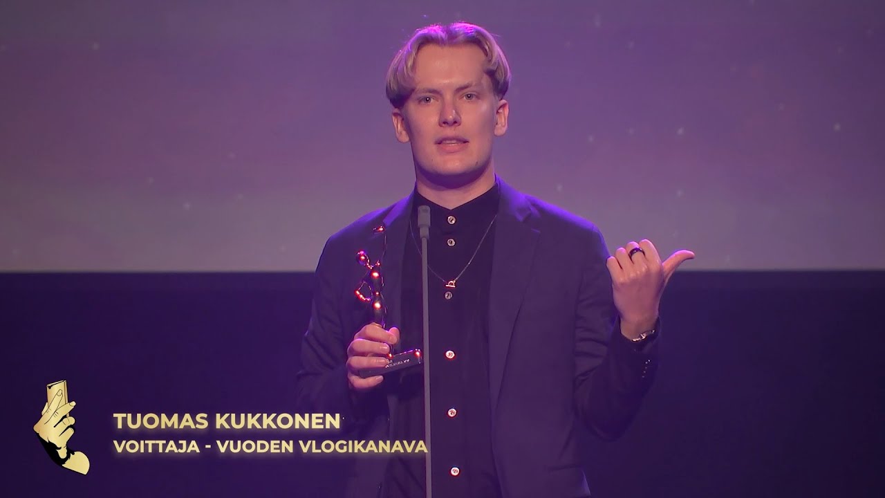 Tume voittaa VUODEN VLOGIKANAVA -palkinnon | Creator Awards Finland 2020