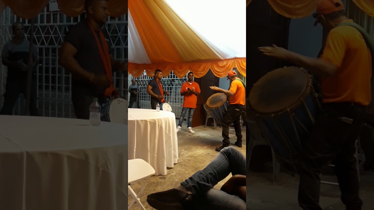 Tassa drummers from malick all star and malick rhythm boys at maticor in El dorado Trinidad
