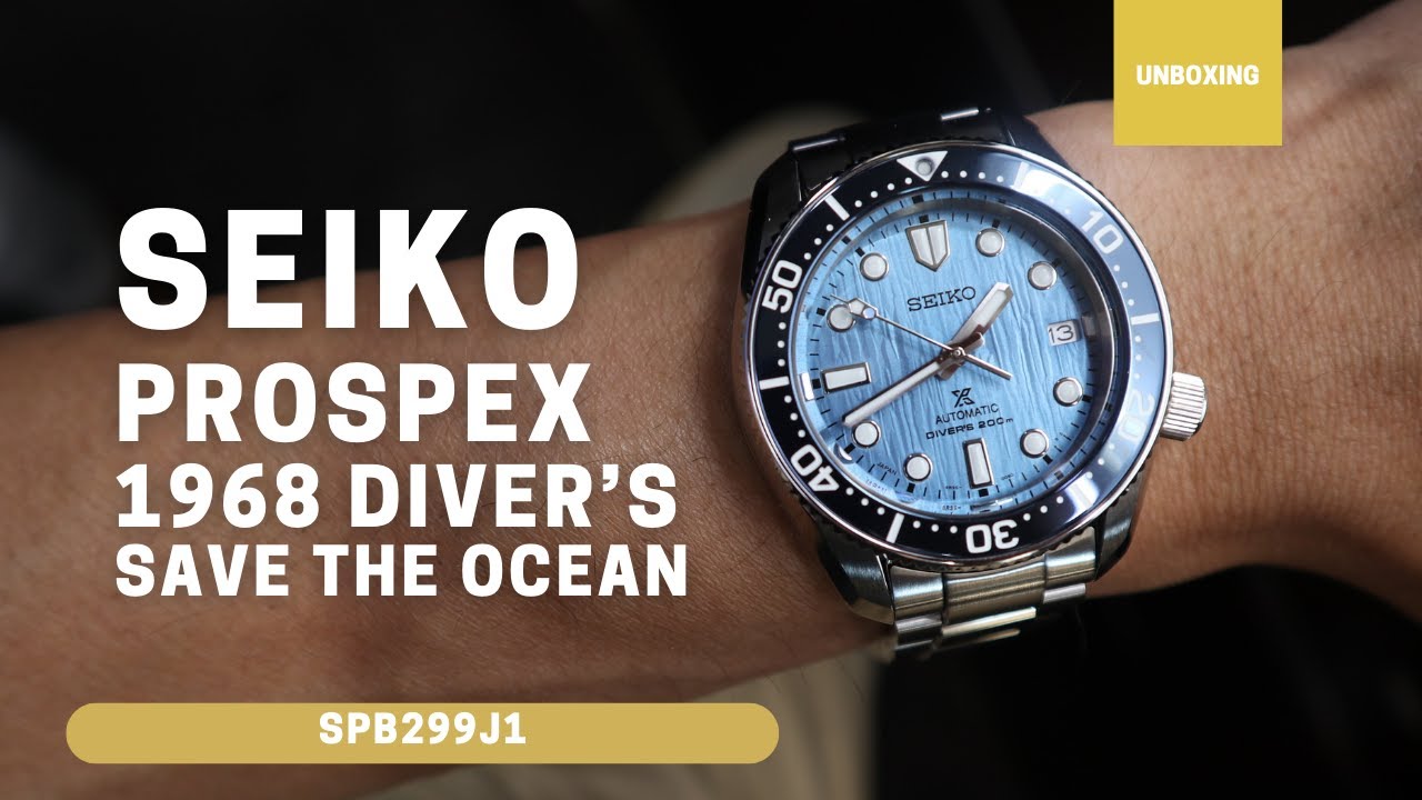 Unboxing Seiko Prospex 1968 Diver’s Modern Re-Interpretation Save The Ocean SPB299 SPB299J1