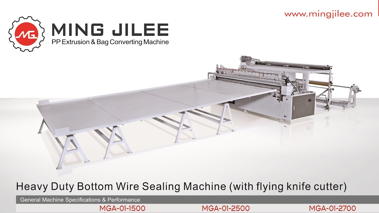Heavy Duty Bag Bottom Sealing Machine, MGA-01-2700 3 meter test run