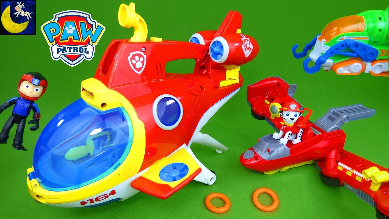 Paw Patrol Sub Patroller Toys Sea Patrol Vehicles Pups Flip and Fly Marshall Chase Rescue Toys 2018