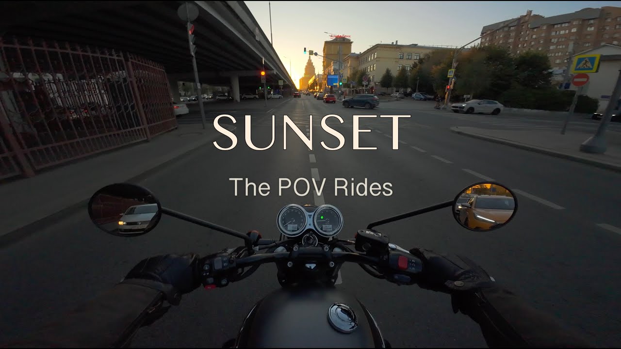 The POV Rides | SUNSET | Triumph Bonneville t120 | DJI Osmo Action 4 | Moscow