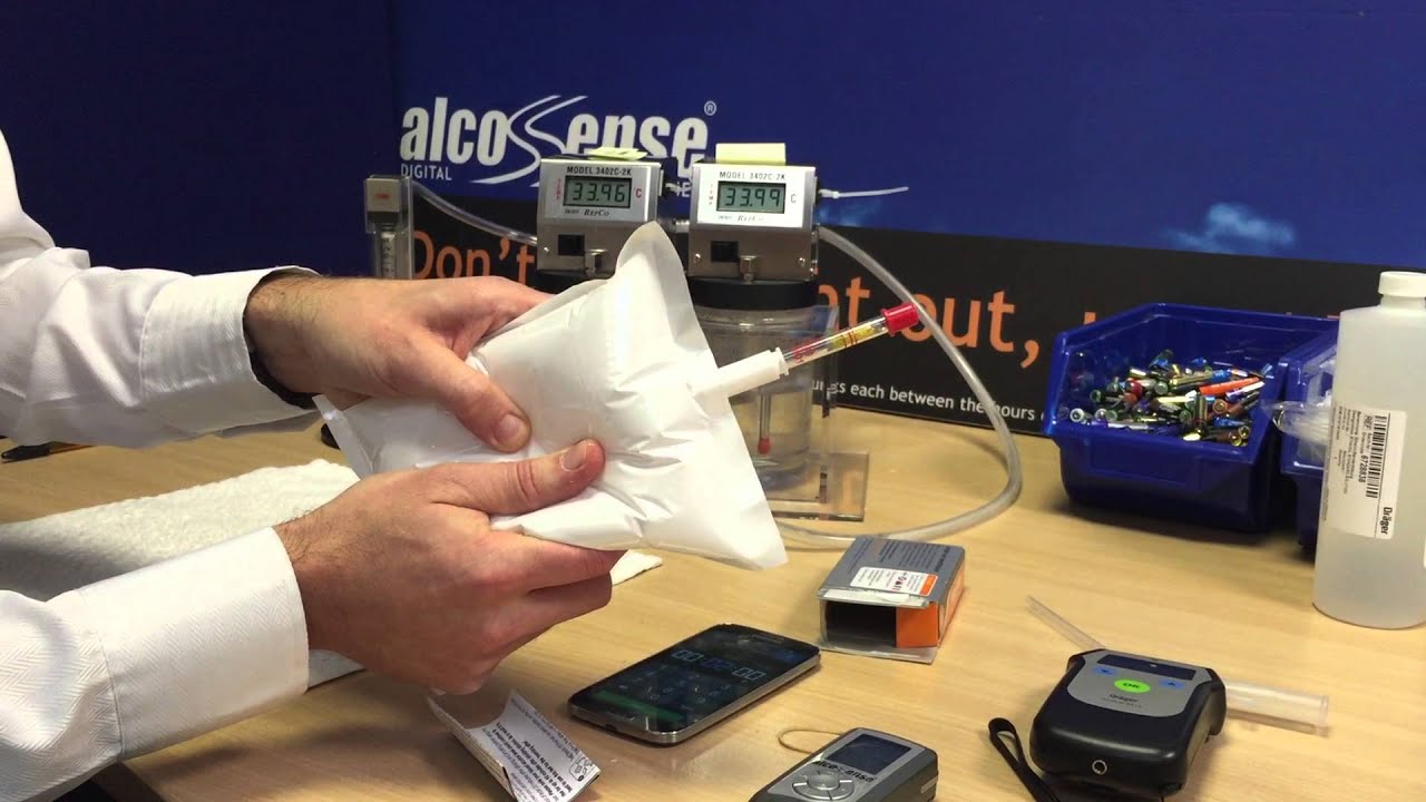 AlcoSense Demonstrated using Dept. of Transport Approved Breath Alcohol Simulators
