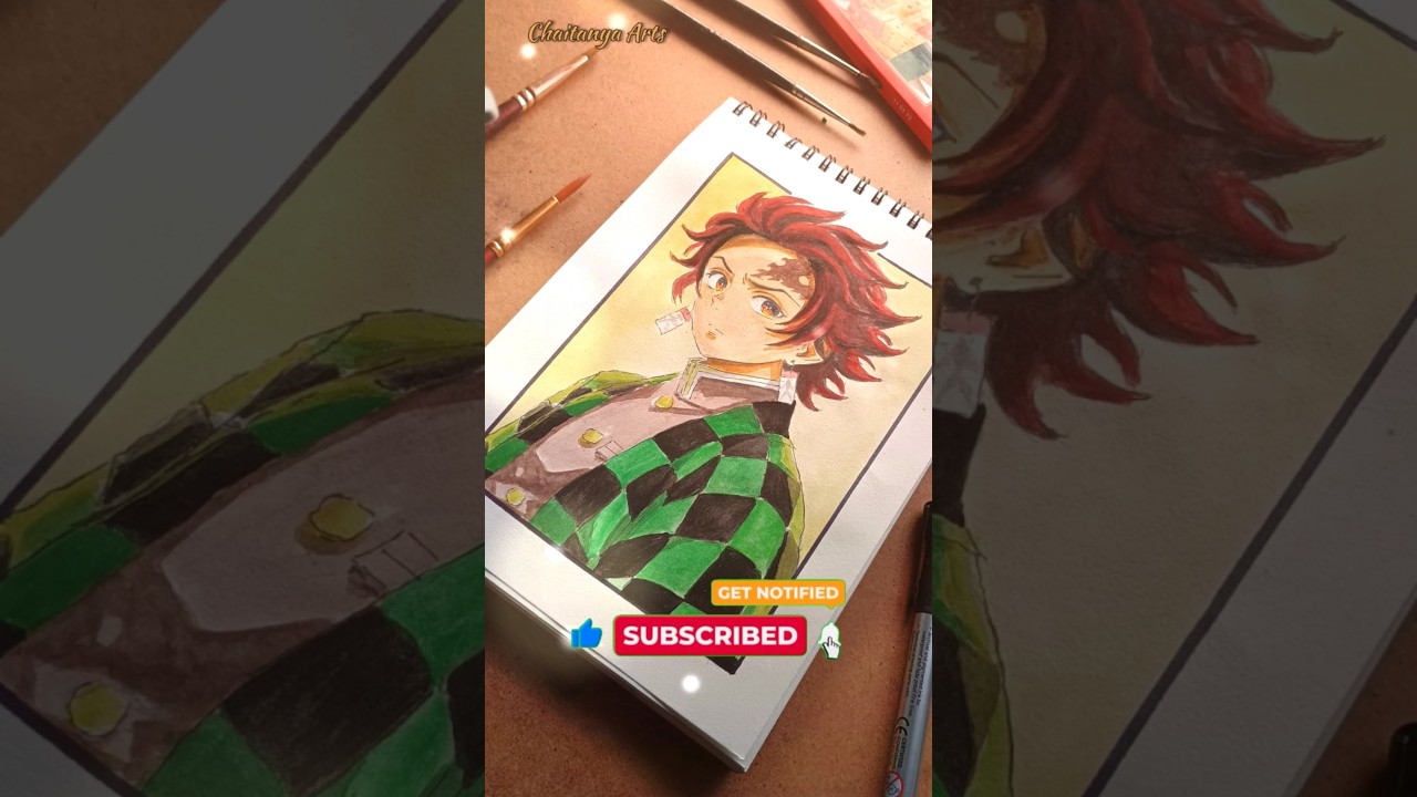 Drawing TANJIRO 🌊 Demon Slayer Art 
