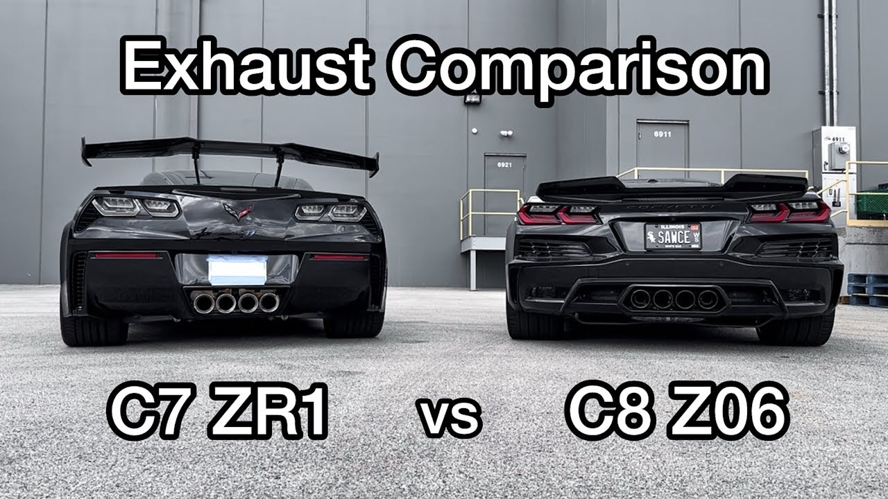 C8 Z06 vs C7 ZR1 Corvette Exhaust Sound Comparison