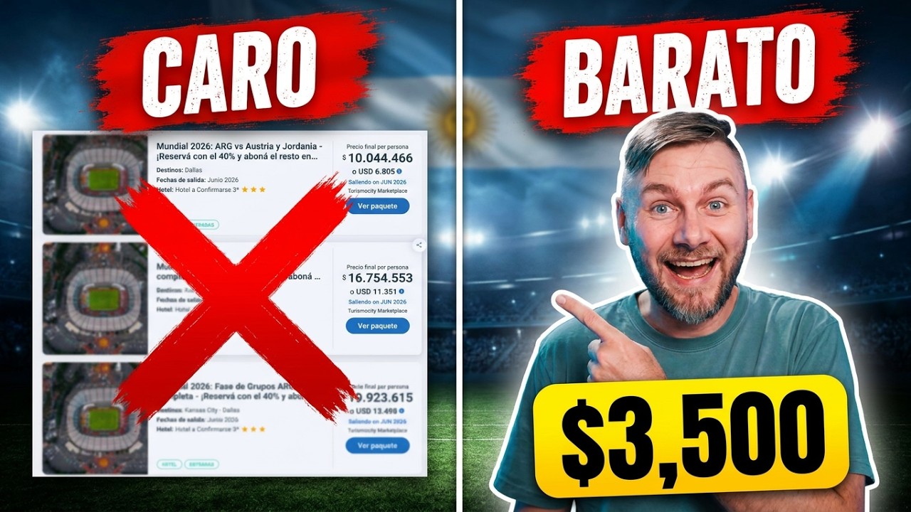 🔥 CUÁNTO CUESTA ir al MUNDIAL 2026? 🇦🇷 El presupuesto más BARATO para ver a la Selección Argentina
