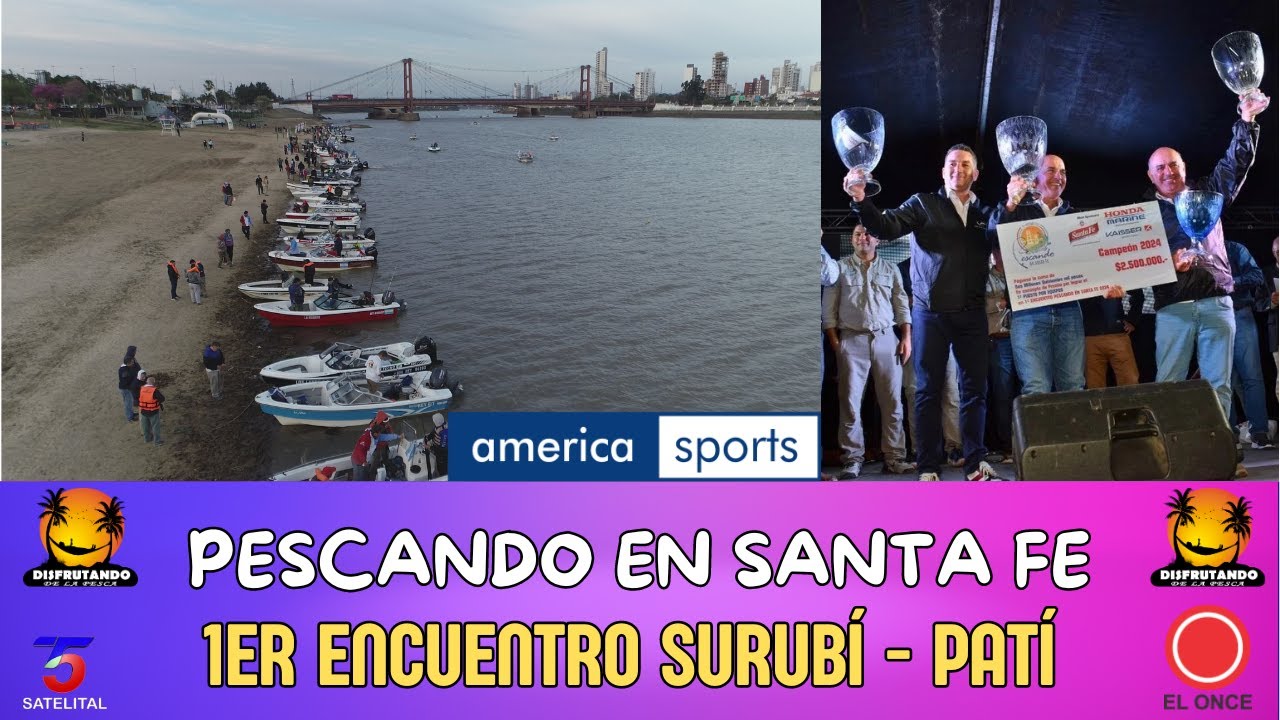Disfrutando de la pesca en el 1er. encuentro Pescando en Santa Fe