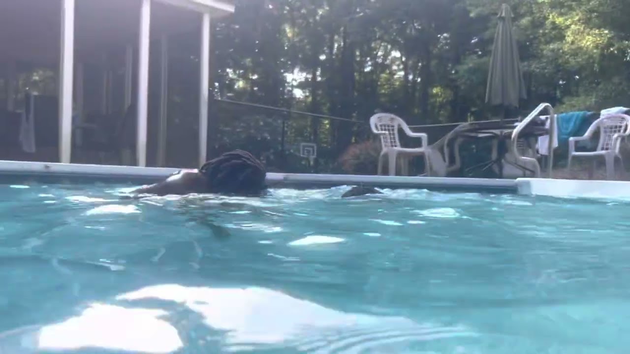The Triches in the pool August 2022