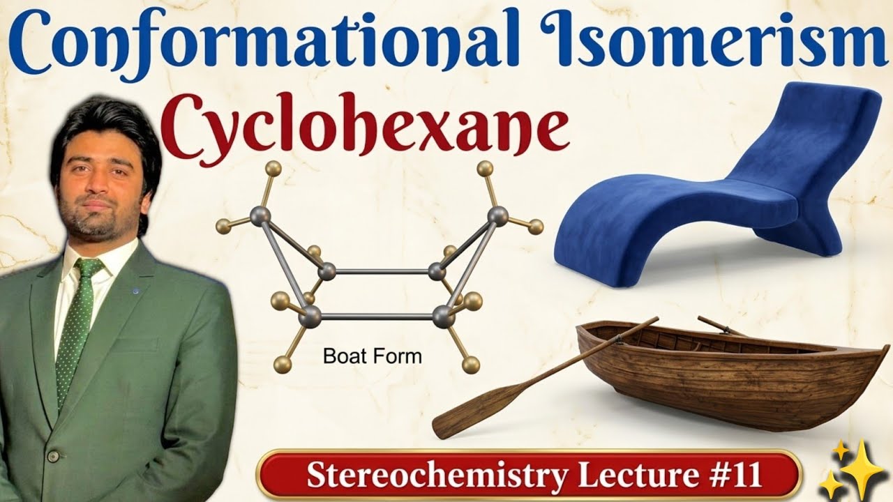 Conformational Analysis of Cyclohexane | Baeyer's Strain Theory #cyclohexane #isomerism #Confermers
