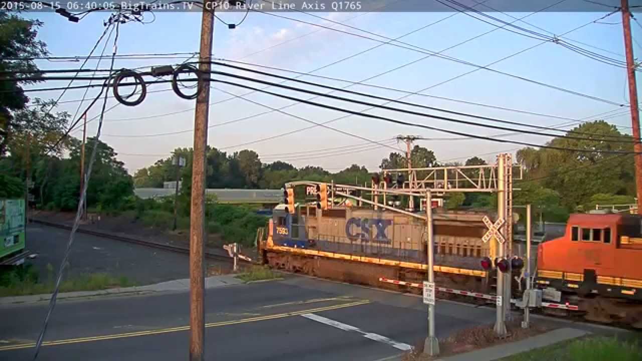 BigTrains.TV 8/15/15 06:40 CSX 7593 BNSF 6786, 7569 K038